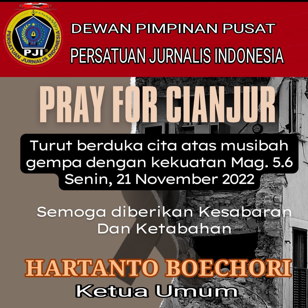 Keluarga Besar PJI Turut Berduka Cita Yang Mendalam Atas Musibah Gempa